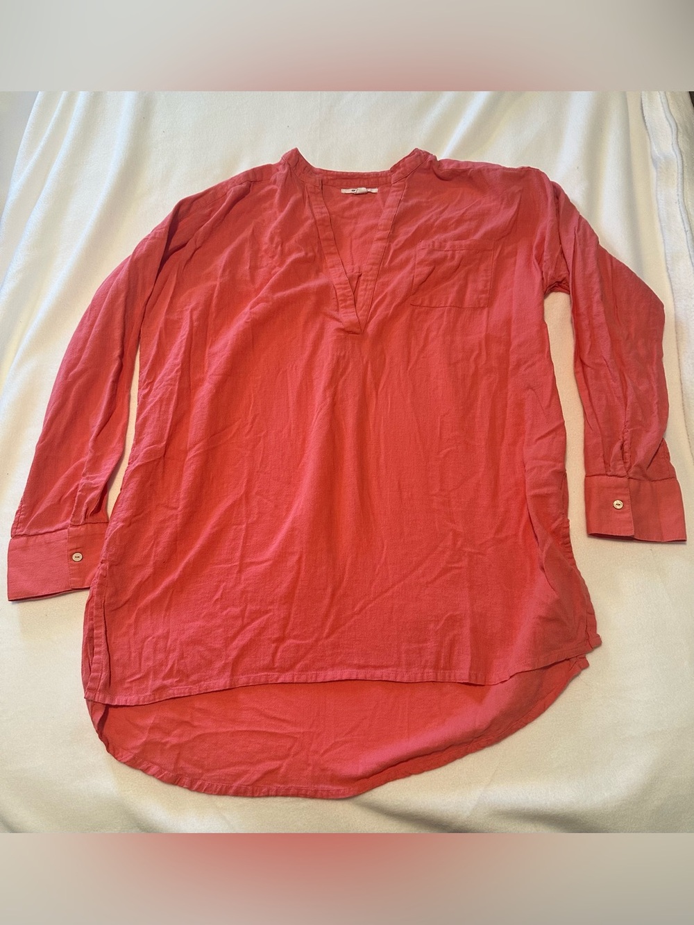 O'Neill pink-Coral V-Neck Lightweight Tunic